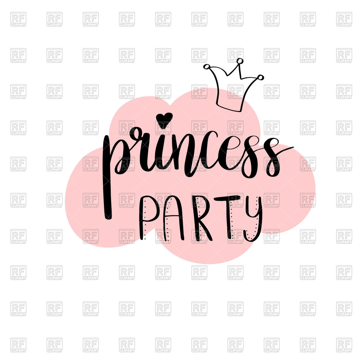 1200x1200 Princess Party Bridal Shower Card Design Birthday Girl Lettering