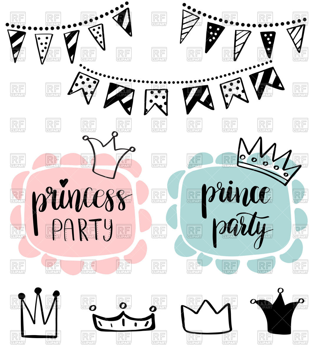 1077x1200 Princess Or Prince Party Baby Shower Card Design Birthday Girl