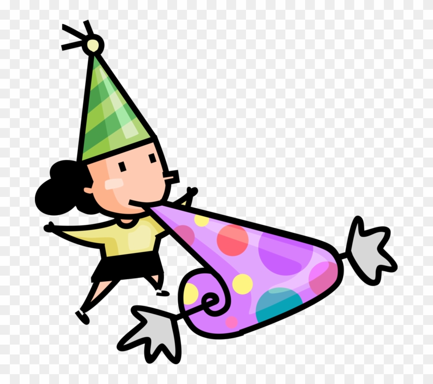 880x780 Vector Illustration Of Birthday Girl Has Fun At Birthday Clipart