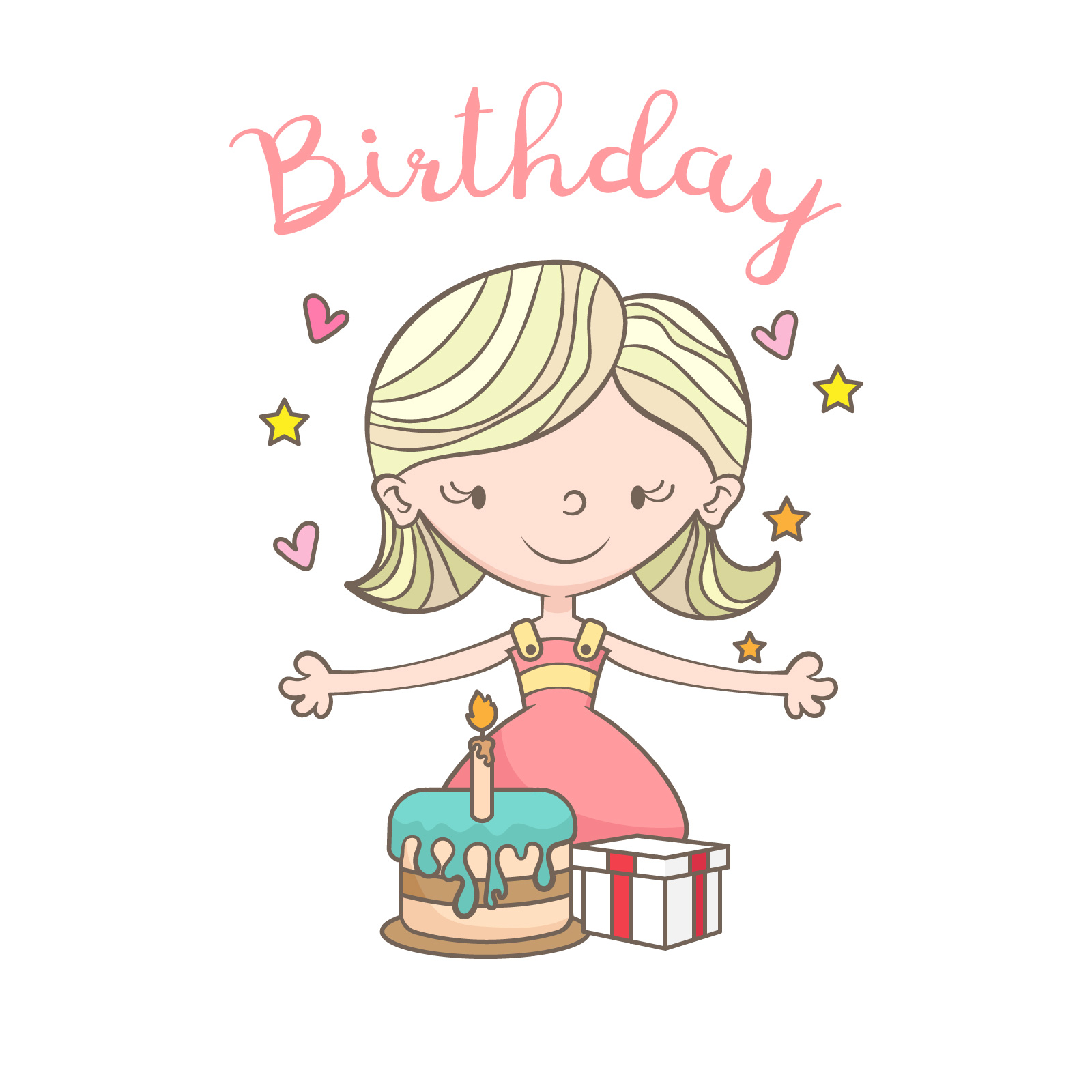 Birthday Girl Vector at Vectorified.com | Collection of Birthday Girl ...