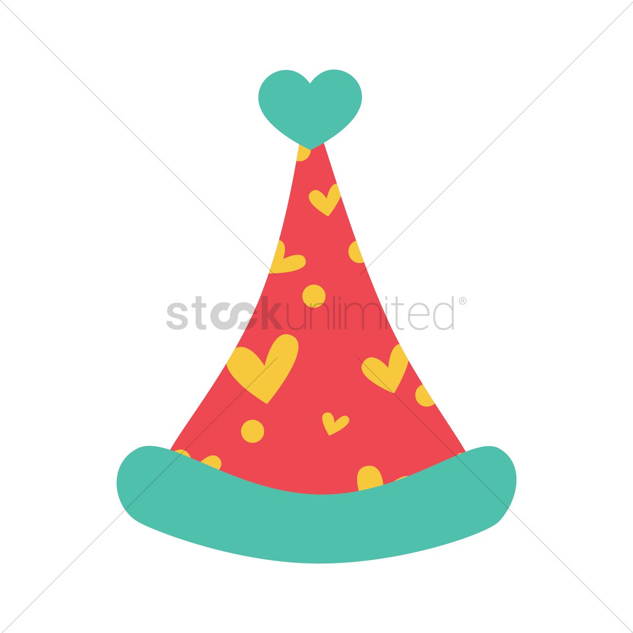 1300x1300 Birthday Hat Vector Image