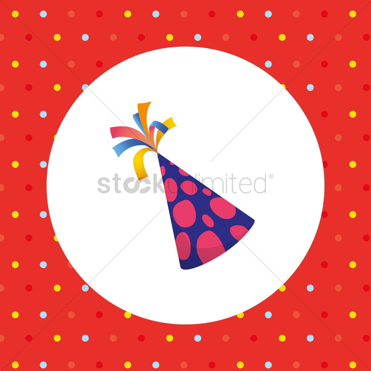 1300x1300 Birthday Hat Vector Image