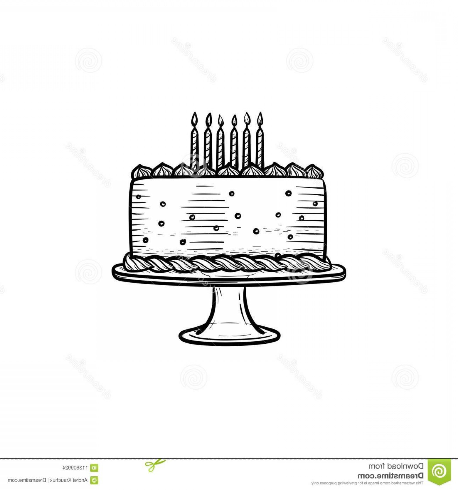 Birthday Cake Hand Drawn Outline Doodle Icon Vector Sketch 1560x1668 Birthday Cake Hand Drawn Outline Doodle Icon Vector Sketch