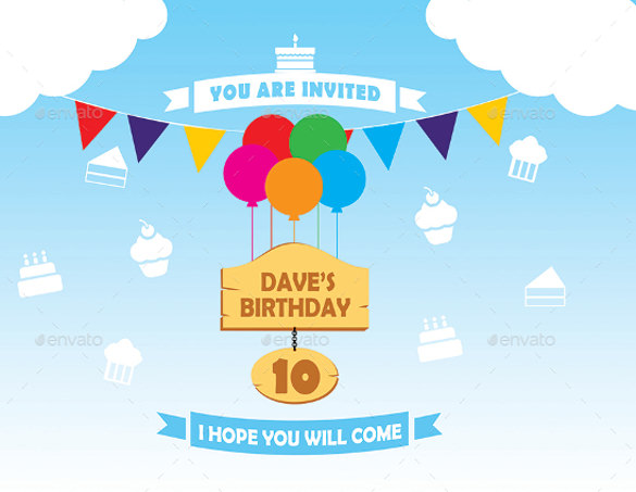 Birthday Invitation Vector