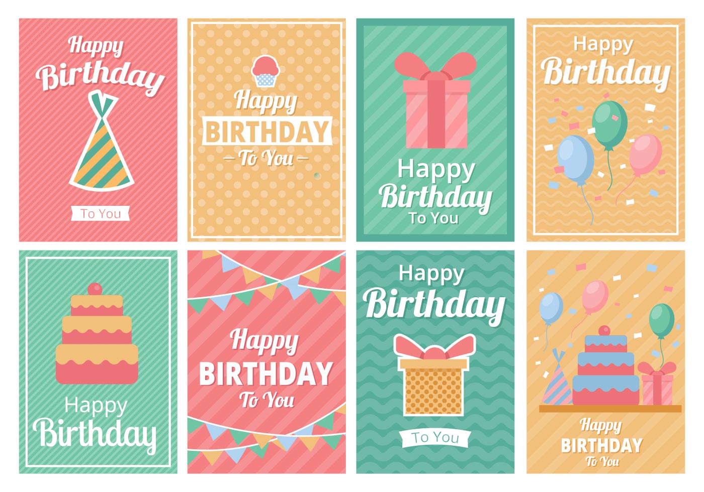 1400x980 Birthday Card Free Vector Art