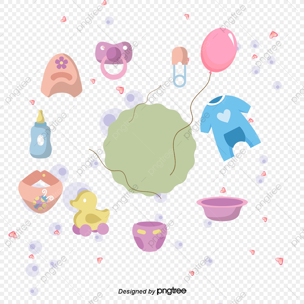 1200x1200 Cute Birthday Party Vector, Pink, Copywriting Background, Vector