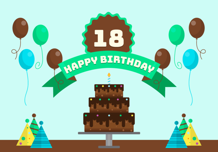 700x490 Years Birthday Party Vector Illustration