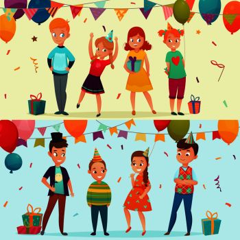 350x350 Kids Birthday Party Vector Illustration Cheap Royalty Free