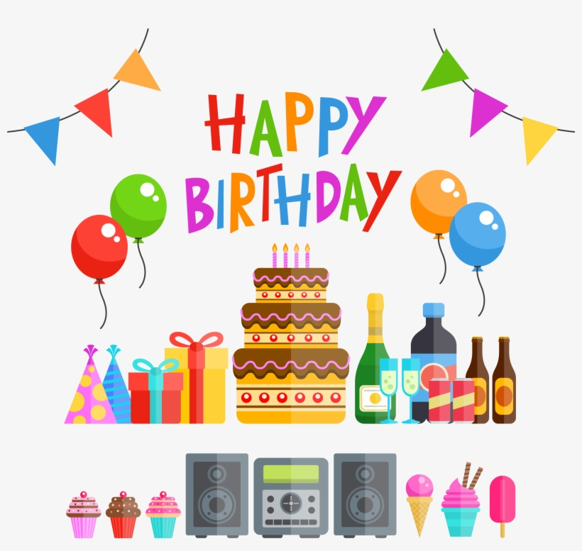 820x777 Birthday Cake Party Euclidean Vector