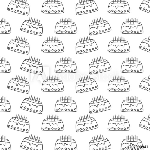 Background Of Birthday Cake Pattern, Vector Illustration 500x500 Background Of Birthday Cake Pattern, Vector Illustration