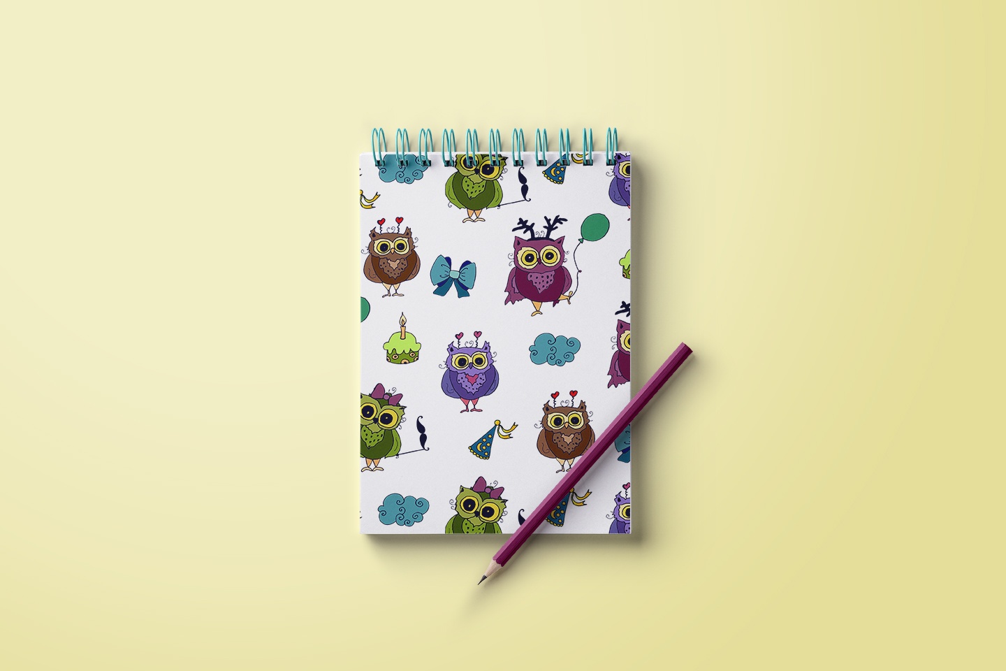 Owl's Birthday Illustration Vector Free Pattern 1440x960 Owl's Birthday Illustration Vector Free Pattern
