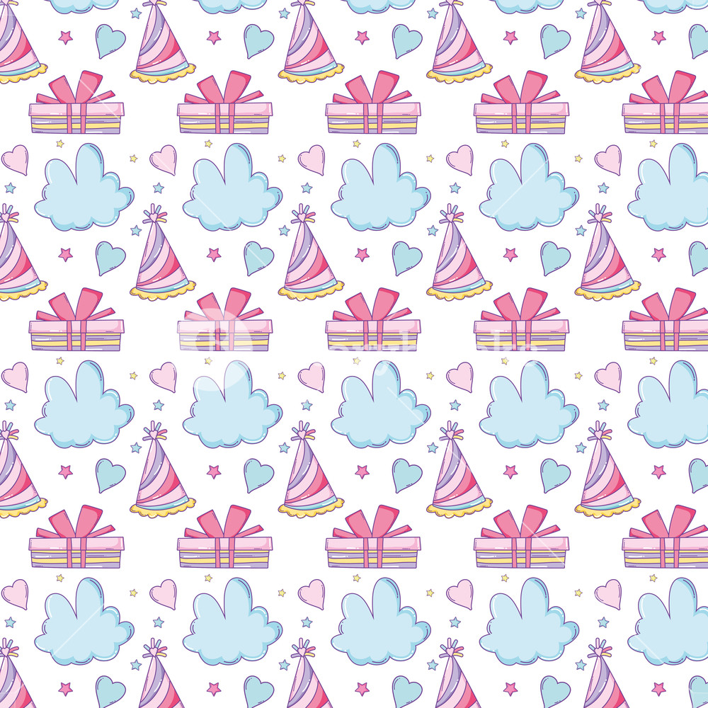 Birthday Background Cute Cartoons Patterns Vector Illustration 1000x1000 Birthday Background Cute Cartoons Patterns Vector Illustration