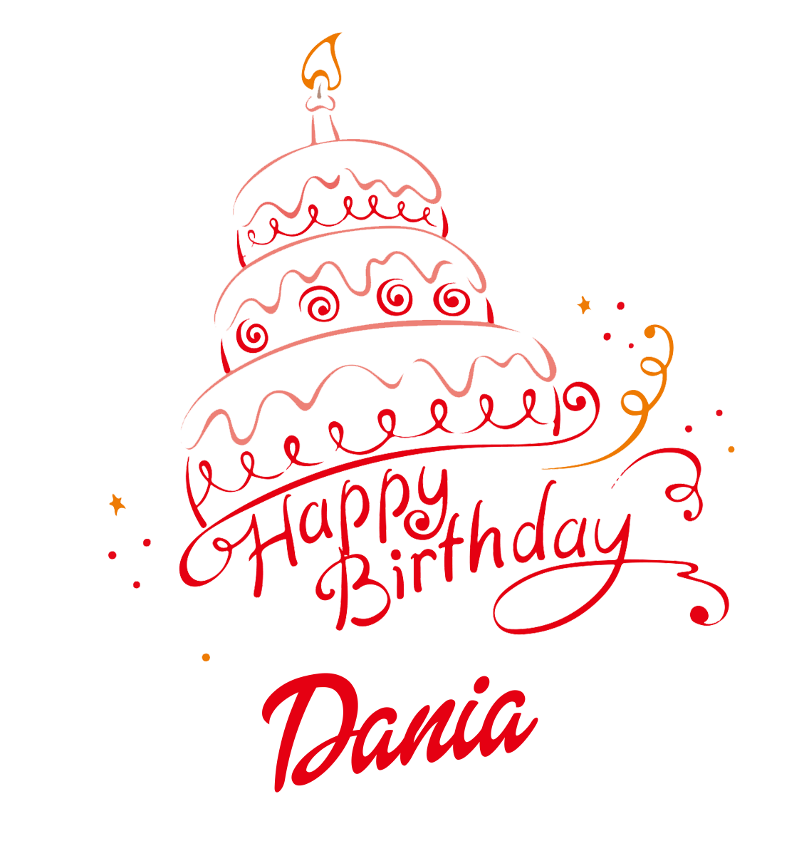 1136x1180 Dania Happy Birthday Vector Cake Name Png