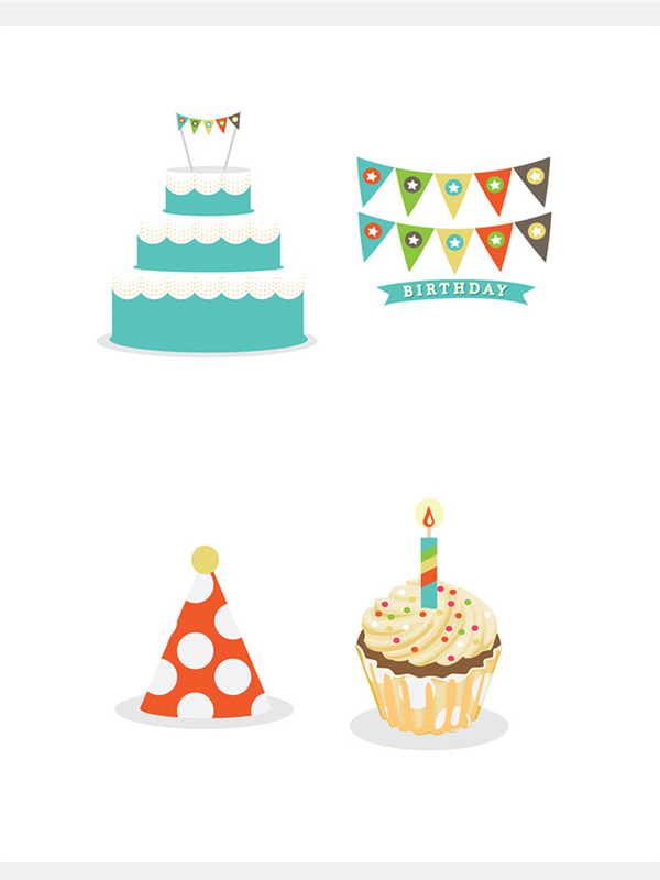 600x800 Birthday Vectors Stickers