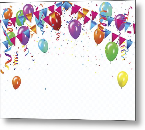 493x442 Colorful Balloons, Happy Birthday Vector Illustration Confetti