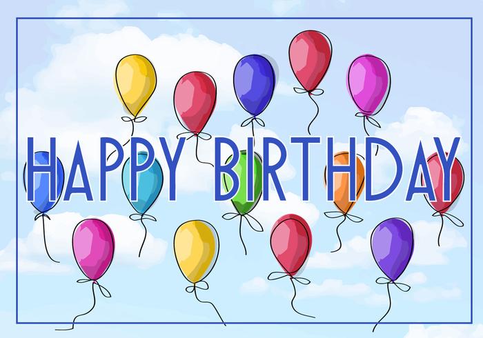 700x490 Free Vector Illustration Of A Happy Birthday Greeting Card