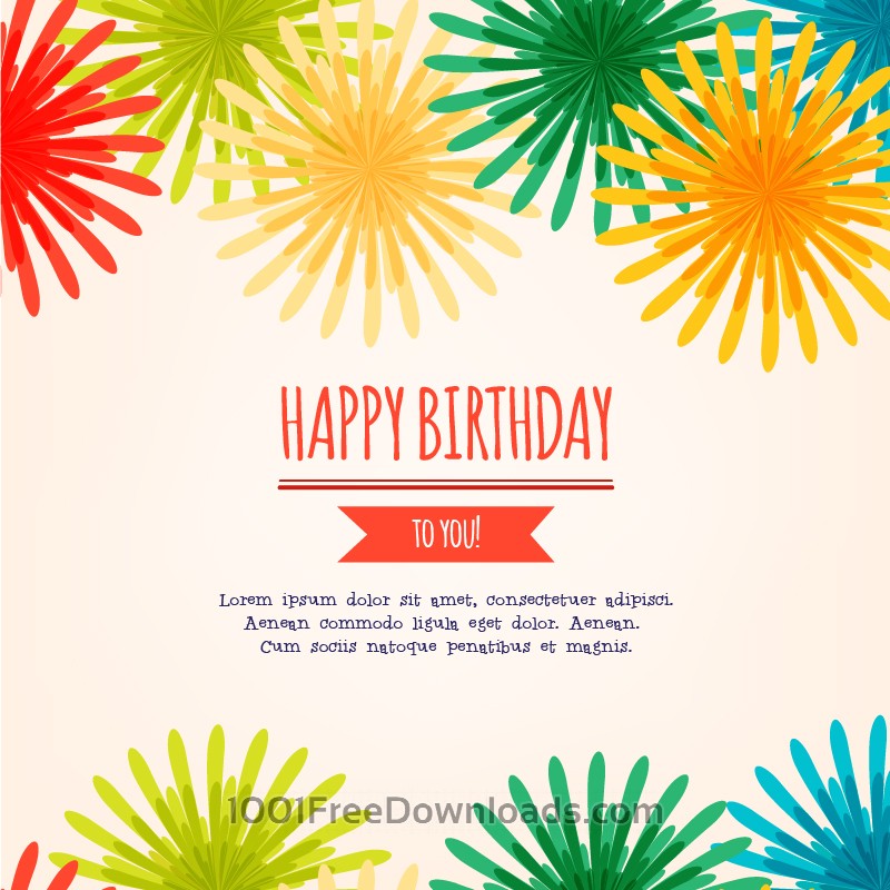 800x800 Free Vectors Happy Birthday Vector Illustration Backgrounds