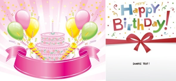 600x276 Happy Birthday Free Vector Download