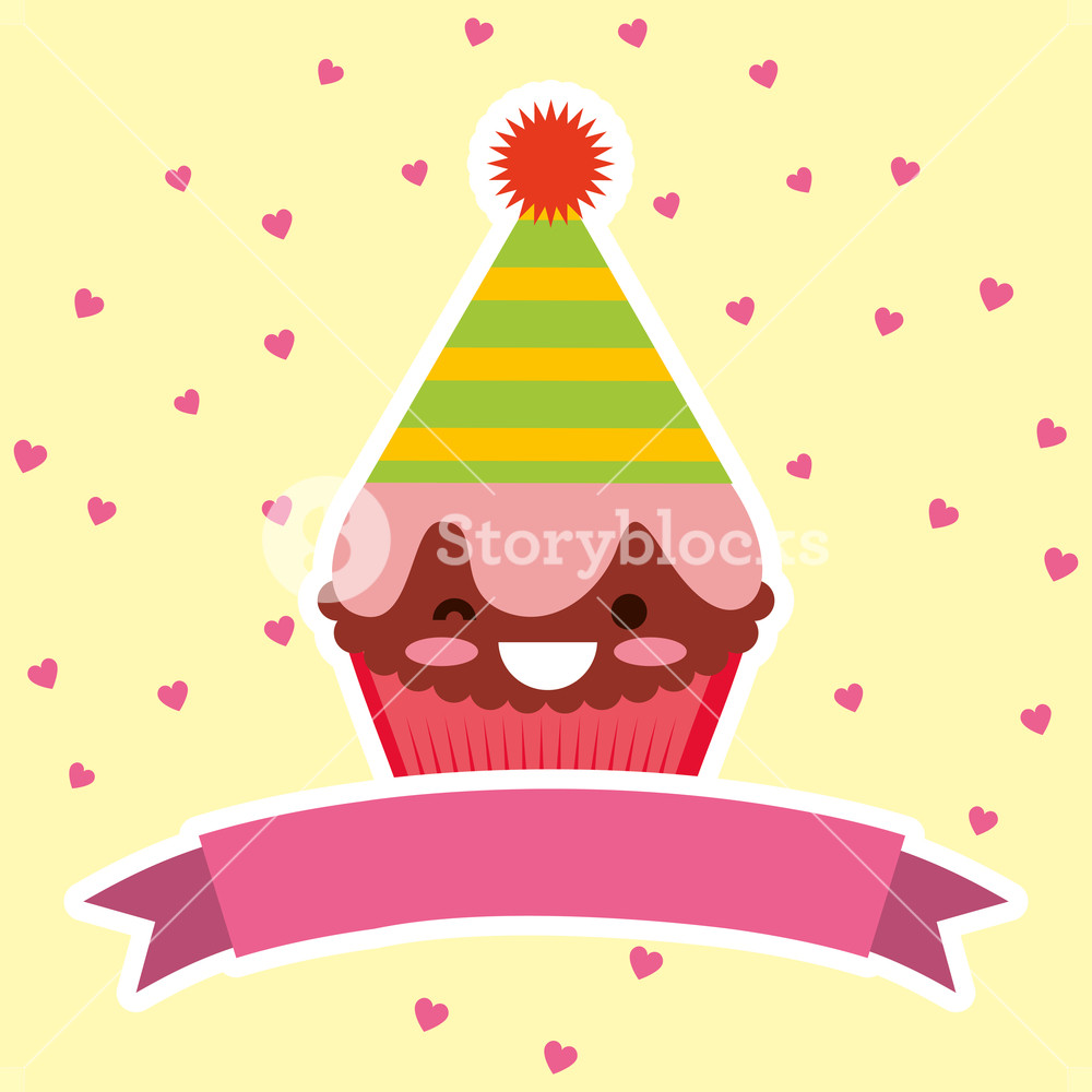 1000x1000 Funny Kawaii Cupcake Cartoon Hat