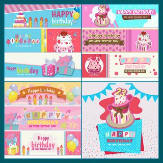 320x320 Birthday Vector Graphics Art, Free Download Design