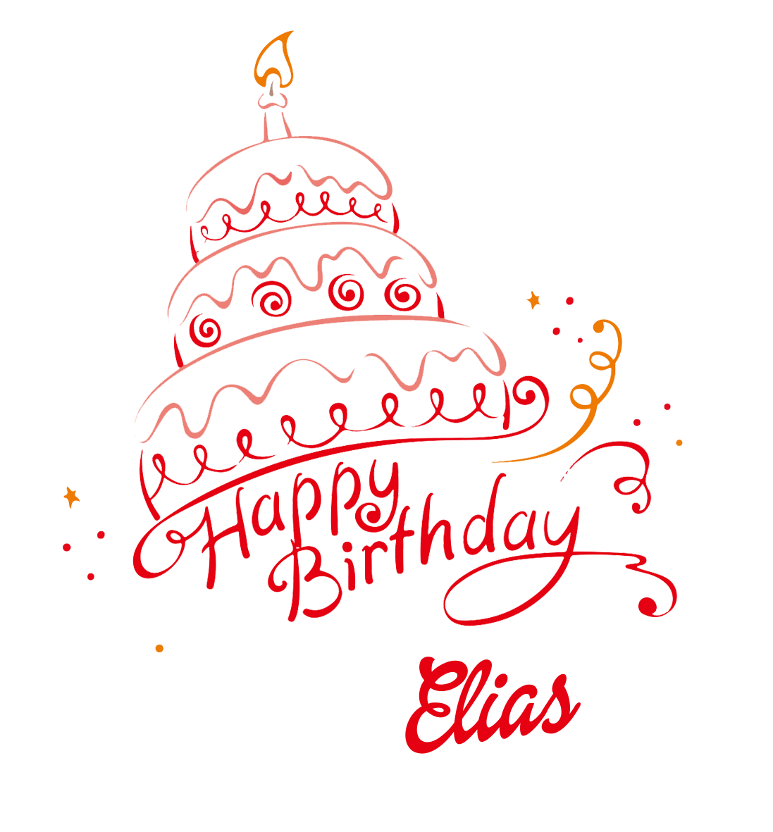 1097x1181 Elias Happy Birthday Vector Cake Name Png