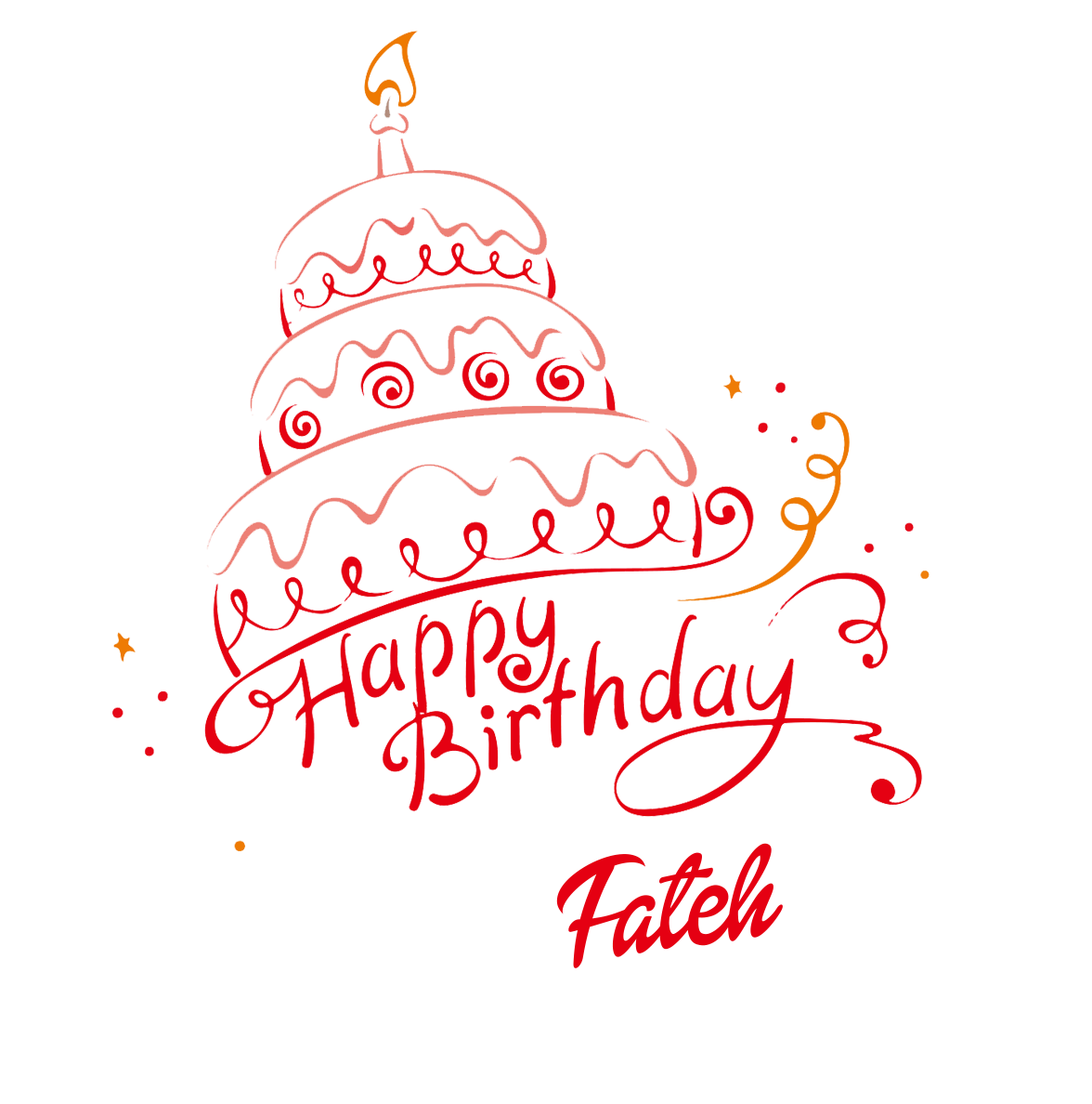 1176x1188 Fateh Happy Birthday Vector Cake Name Png