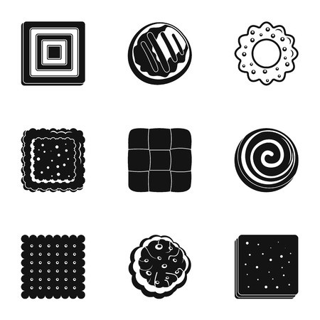 450x450 Biscuit Icons Set Simple Set Of Biscuit Vector Icons For Web