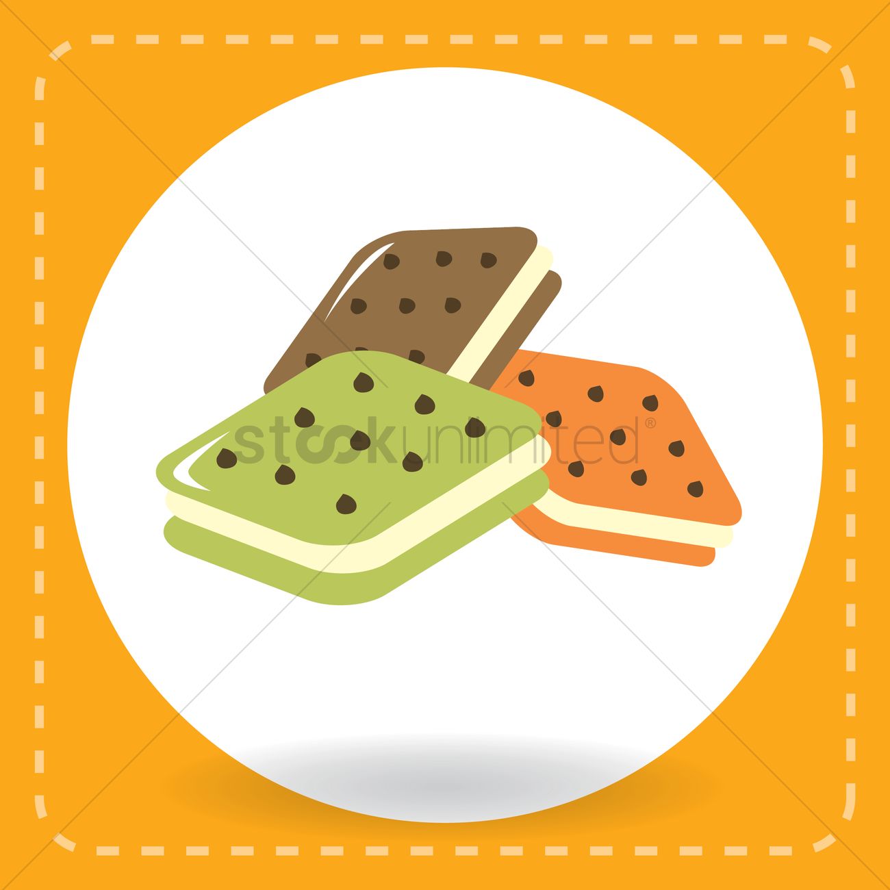 1300x1300 Cream Biscuit Vector Image