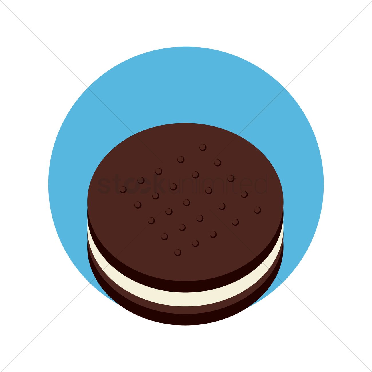 1300x1300 Free Cream Biscuit Vector Image