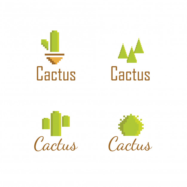 Cactus Pixel Logo Bit Vector Premium Download 626x626 Cactus Pixel Logo Bit Vector Premium Download