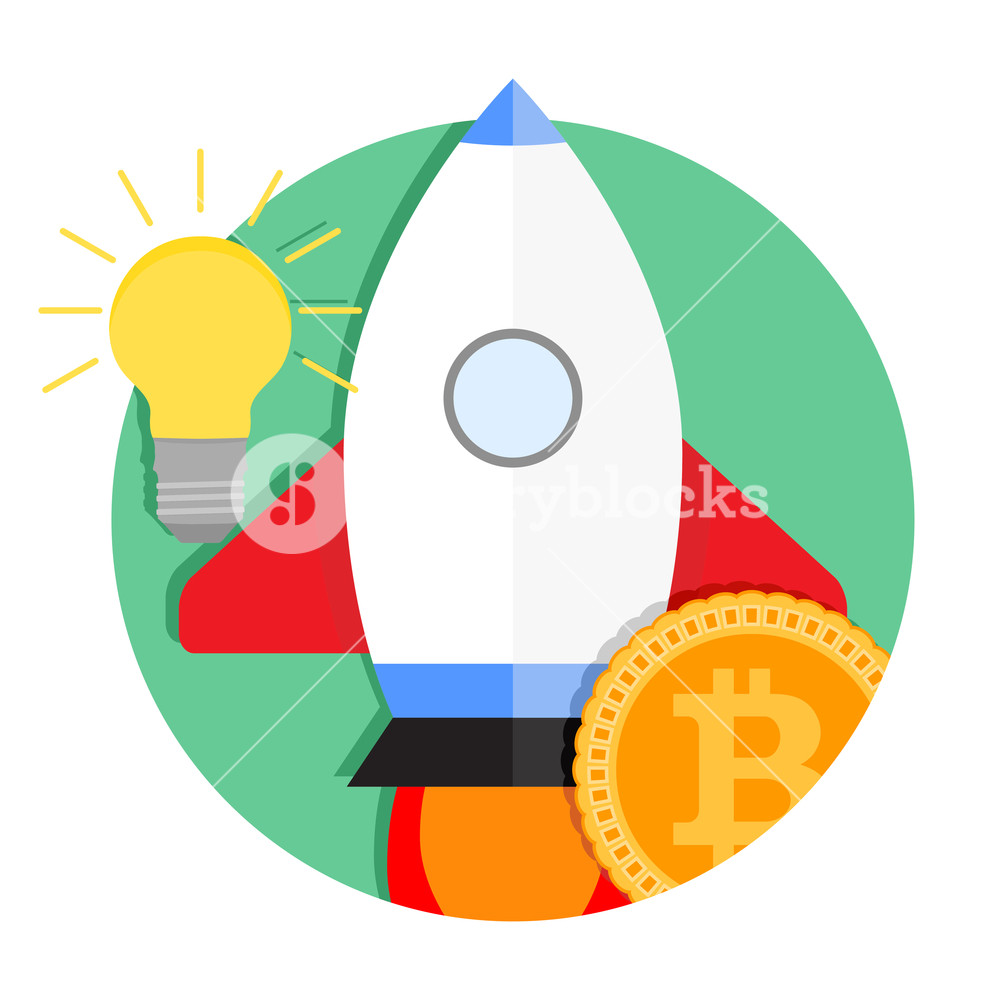 Start Up Icon Vector Bitcoin Electronic Investment, Finance 1000x1000 Start Up Icon Vector Bitcoin Electronic Investment, Finance