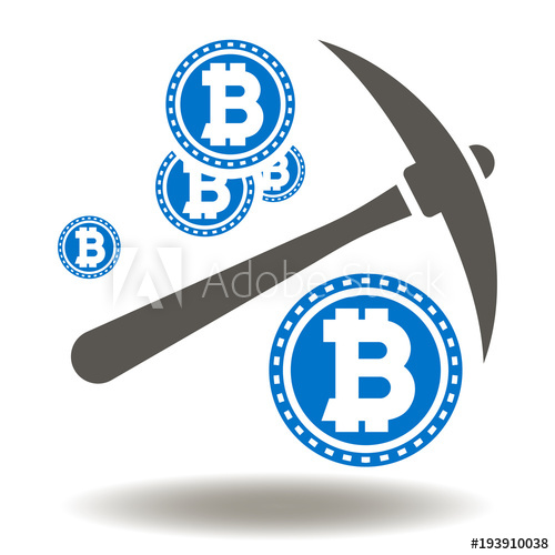 Pickaxe Coins Bitcon Vector Mining Bitcoins Illustration 500x500 Pickaxe Coins Bitcon Vector Mining Bitcoins Illustration