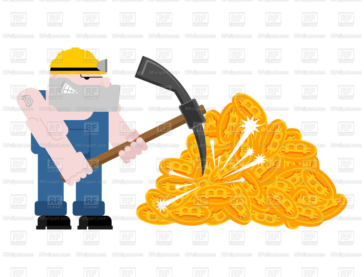 1200x912 Mining Bitcoin Vector Image Of Business, Finance Maryvalery