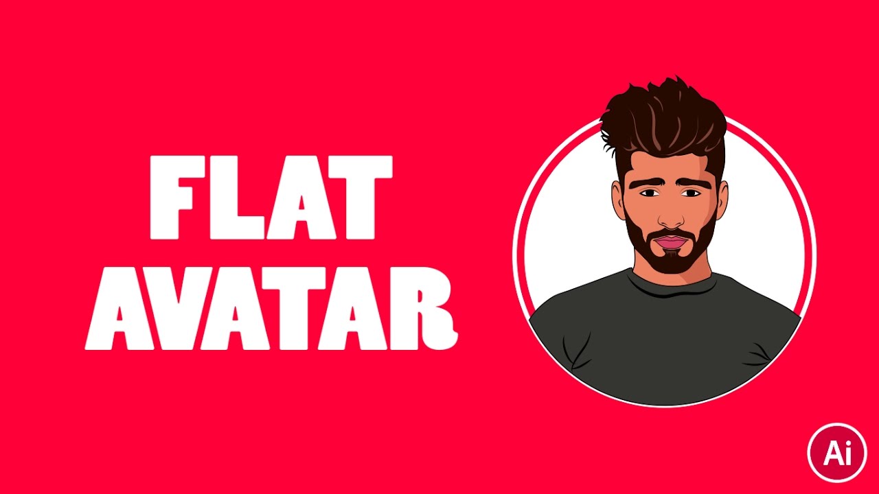 1280x720 How To Create Flat Vector Avatar In Adobe Illustrator Tutorial