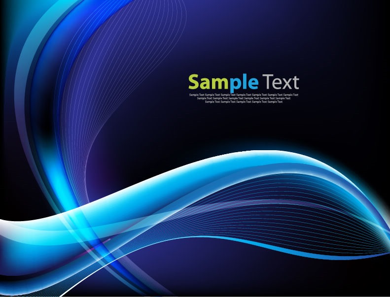 791x603 Abstract Blue Waves On Black Background Vector Graphic Free