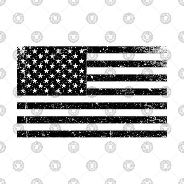 630x630 Monochrome Grunge American Flag Vector