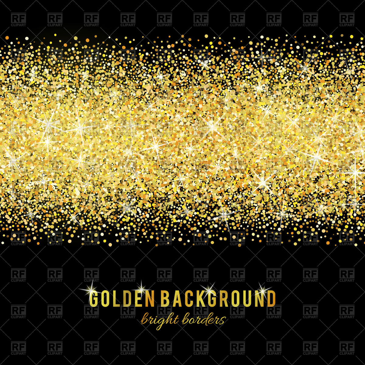 1200x1200 Gold Glitter Texture On Black Background Vector Image