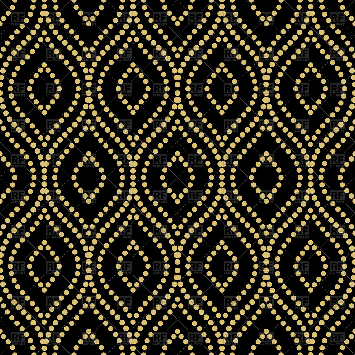 1200x1200 Seamless Geometric Black And Gold Background Vector Image