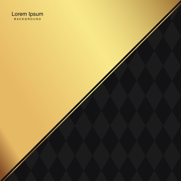600x600 Black Seamless Pattern With Gold Background Vector Free Download