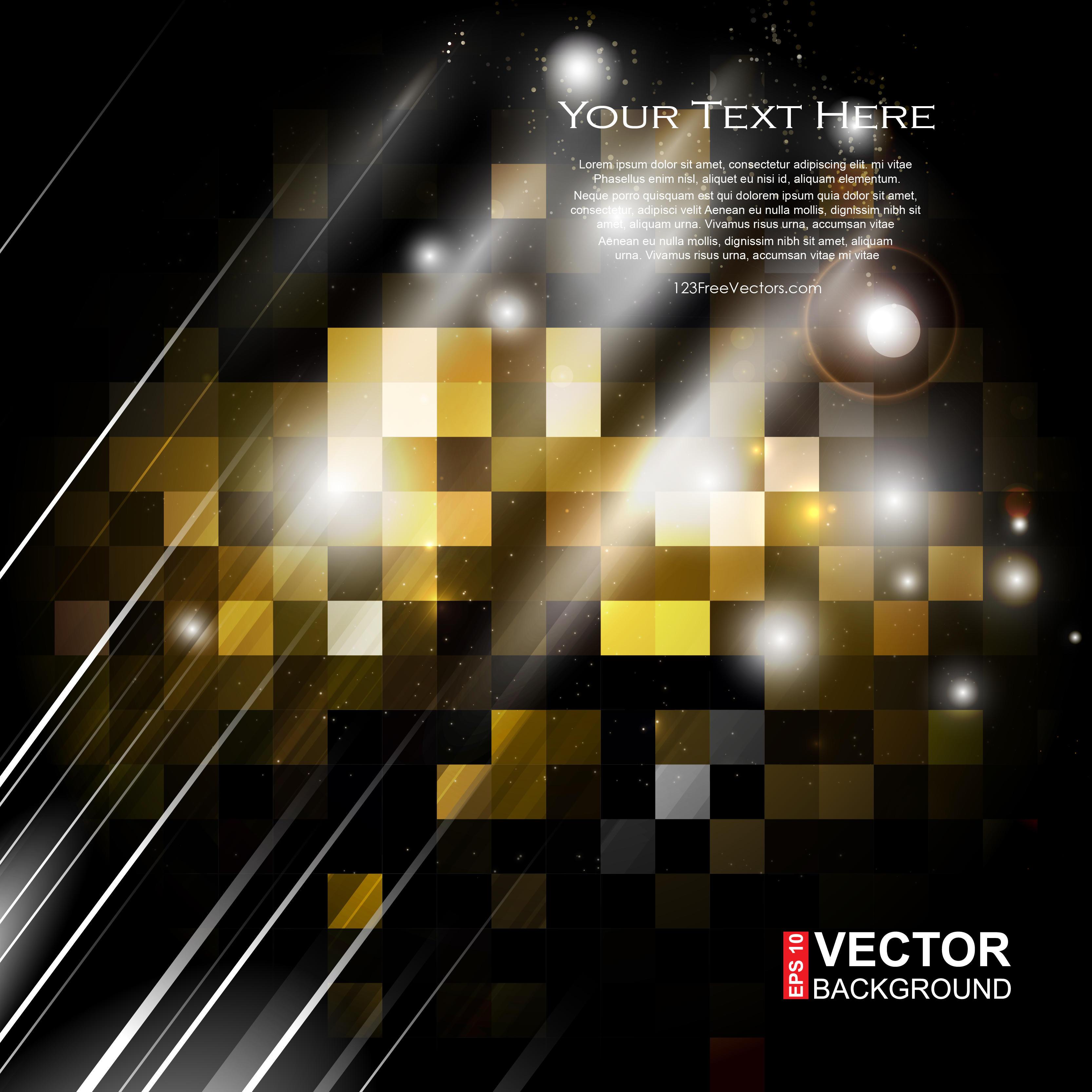 3333x3333 Black Gold Abstract Square Background Vector