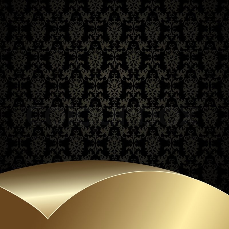 800x800 Black And Gold Background Stock Vector Colourbox