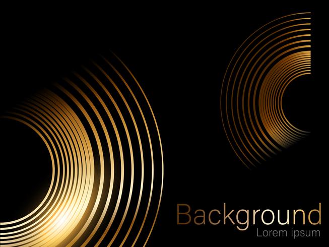 653x490 Gold Glitter, Circle Brush, Separate On A Black Background Golden