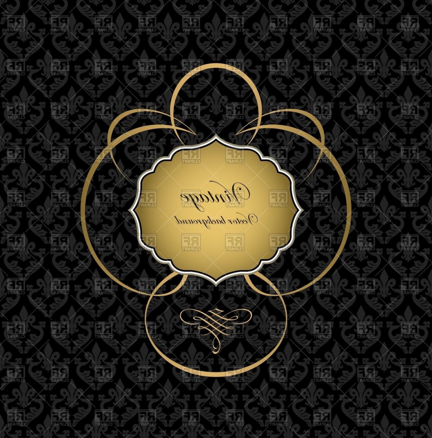 1422x1440 Vintage Gold Vector Border Circle Lamaison