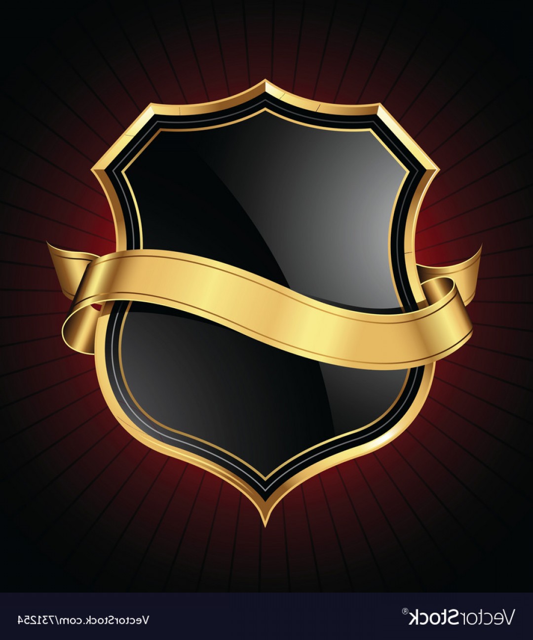 1080x1296 Black And Gold Shield And Ribbon Vector Soidergi