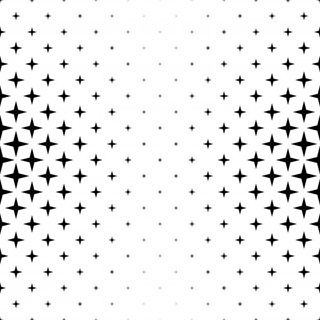 626x626 Black And White Star Pattern