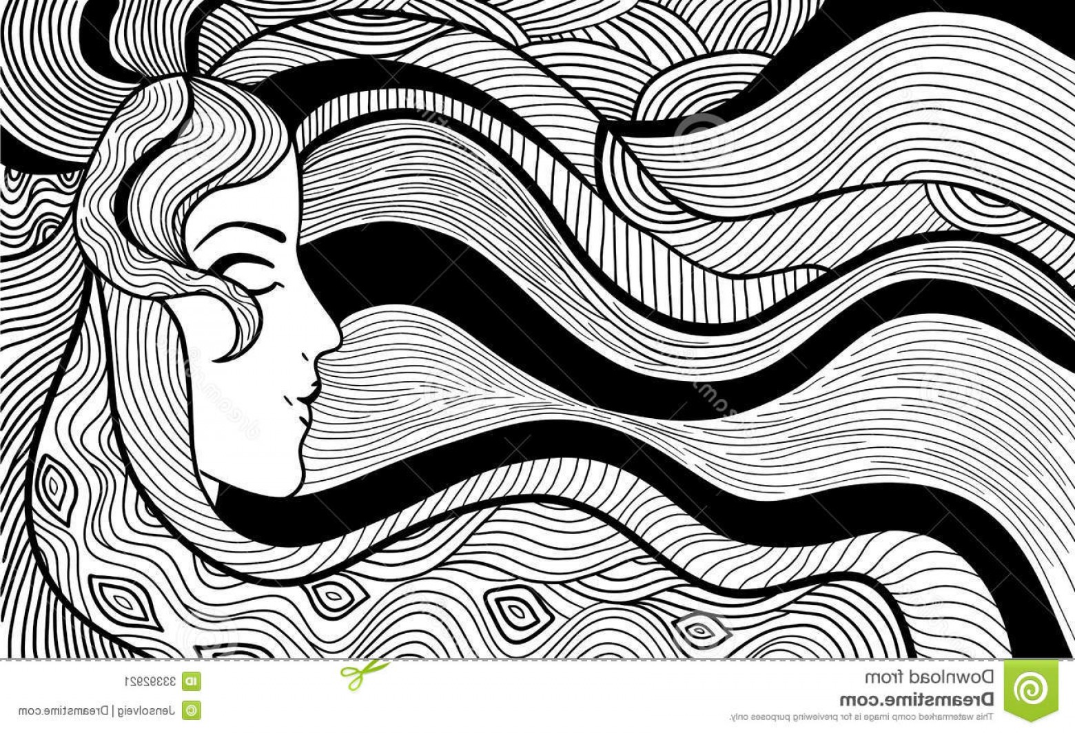 1560x1064 Stock Image Black White Illustration Hand Drawn Abstract Vector