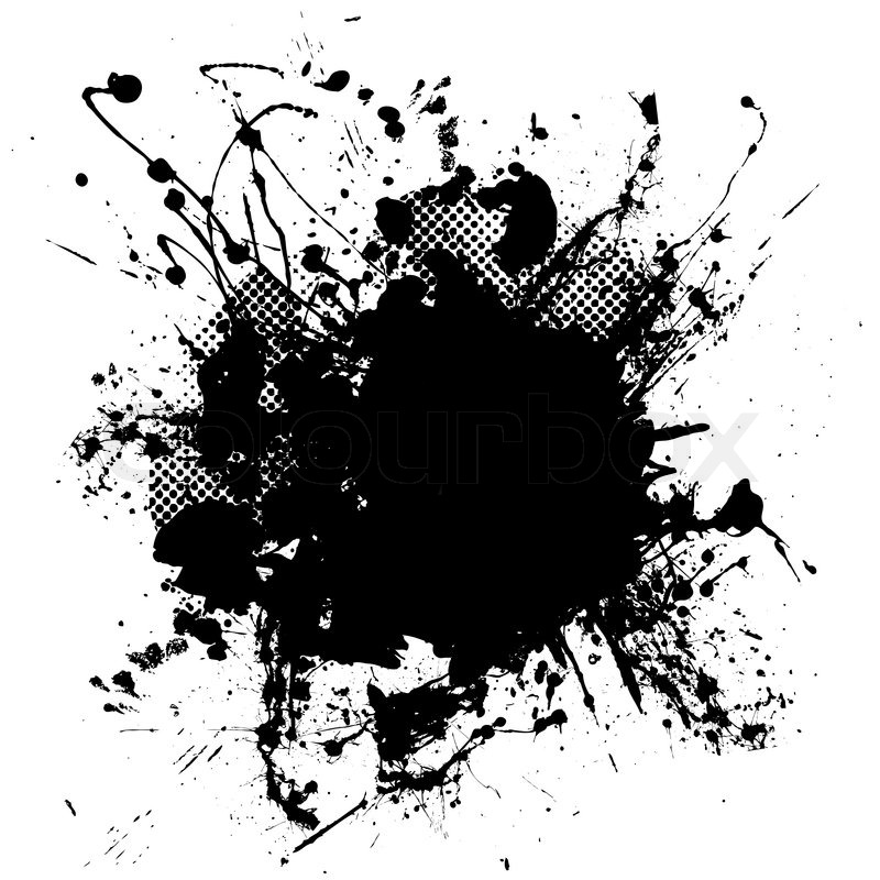 800x800 Abstract Black And White Ink Splodge Stock Vector Colourbox