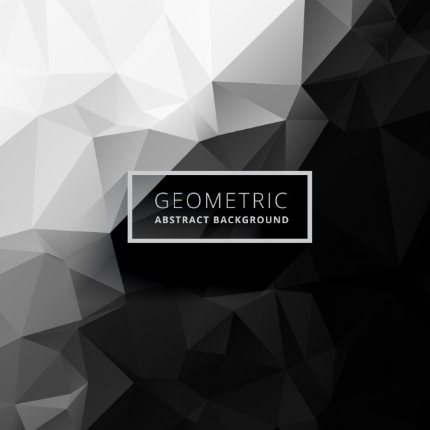 626x626 Black And White Low Poly Background Vector Free Download
