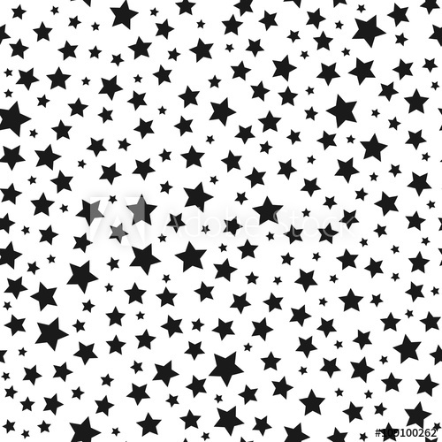 500x500 Stars Vector Seamless Background Vector Space Star Pattern, Black