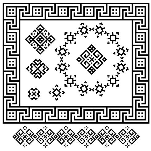 490x490 A Set Of Black And White Geometric Designs Signs, Frames